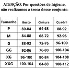 Tabela de Medidas Conjunto Royal Bloom do P ao XXG