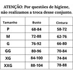 Tabela de Medidas Conjunto de Lingerie  Floratta do P ao XXG