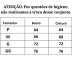 Tabela de Medidas Conjunto de Luxo Floral do P ao GG
