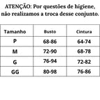 Tabela de Medidas Lingerie Sedução Magnética do P ao GG