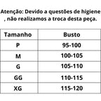 Tabela de Medidas Maiô Feminino Elegante Muse Collection do P ao XG