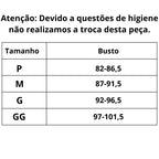 Tabela de Medidas Sutiã Com Bojo Conforto Floral do P ao GG