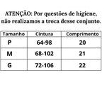  Tabela de Tamanhos Calcinha Sensual Dominique do P ao G