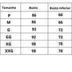 Tabela de medidas Camisola Sensual Dreams do P ao XXG