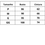 Tabela de medidas Saída de Praia Rendada Luxo Imperial do P o GG