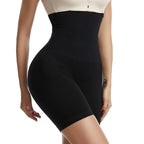 Short modelador cintura alta preta, shorts compressão feminino para redução de medidas e controle abdominal.